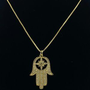 COPY - Hamsa Hand of God Necklace 18k Gold Filled EvilEye